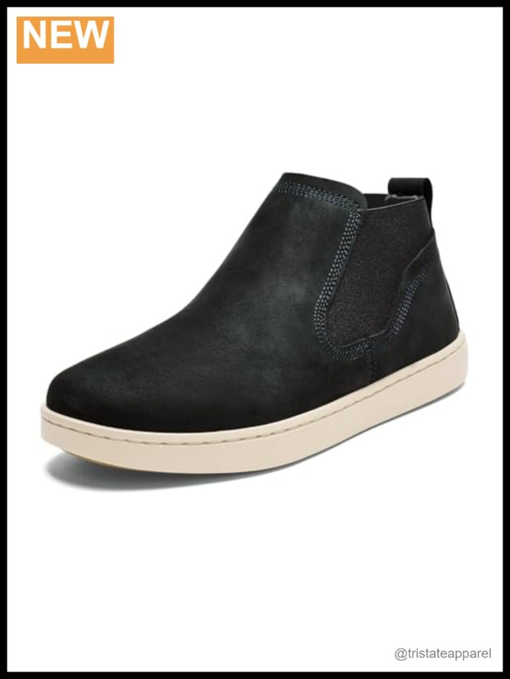 Waterproof Leather Slip On Chelsea Boots Mid Calf Women's Ankle Booties